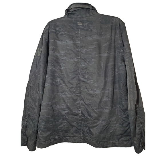 G-Star Raw Ospak Quilted Military Jacket Charcoal Camo Full Zip Mens Large - Picture 5 of 12